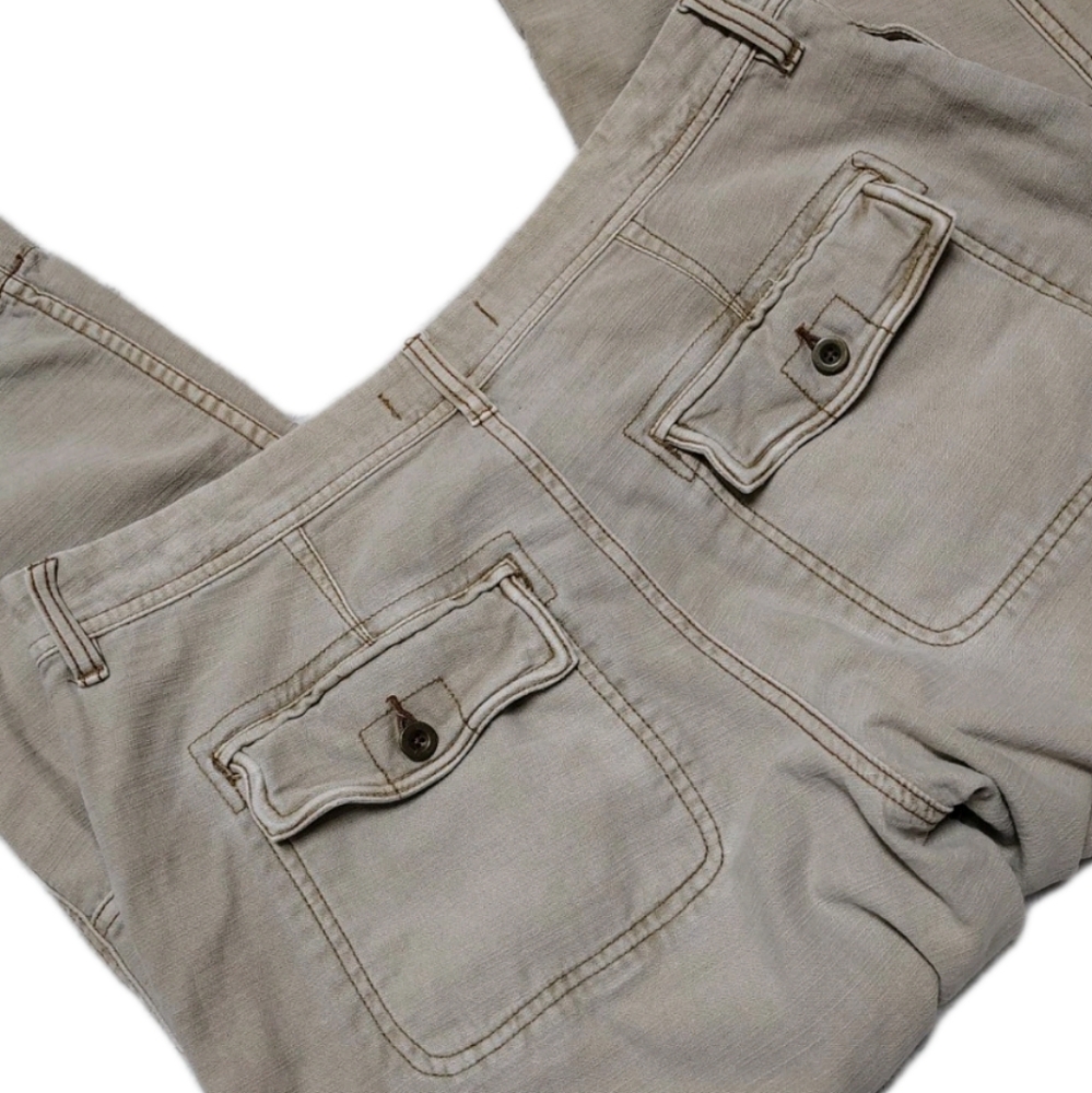 Free People Utility Boyfriend Button Fly Cotton Tan Pants Women's 29 Mid Rise - Picture 9 of 9